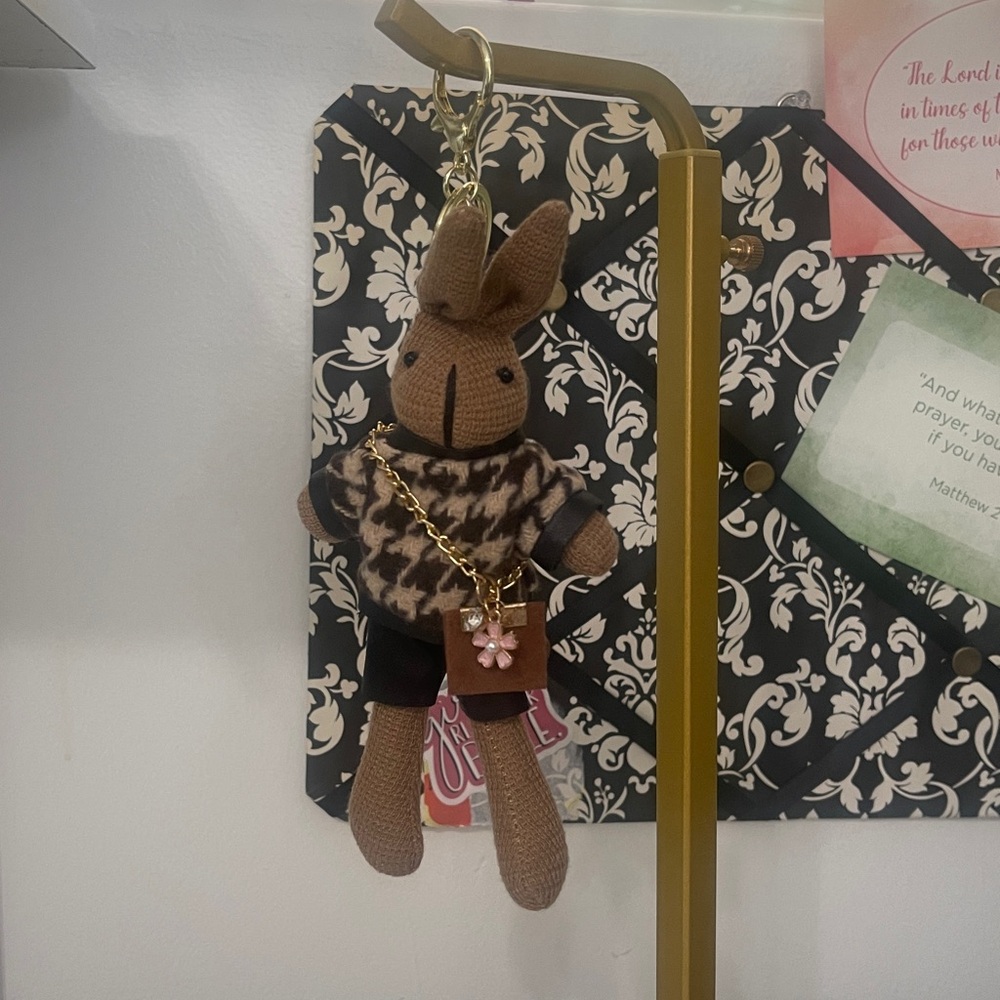 Fashion Bunny Plush Purse Key Chain Puse Charm. New 🐰